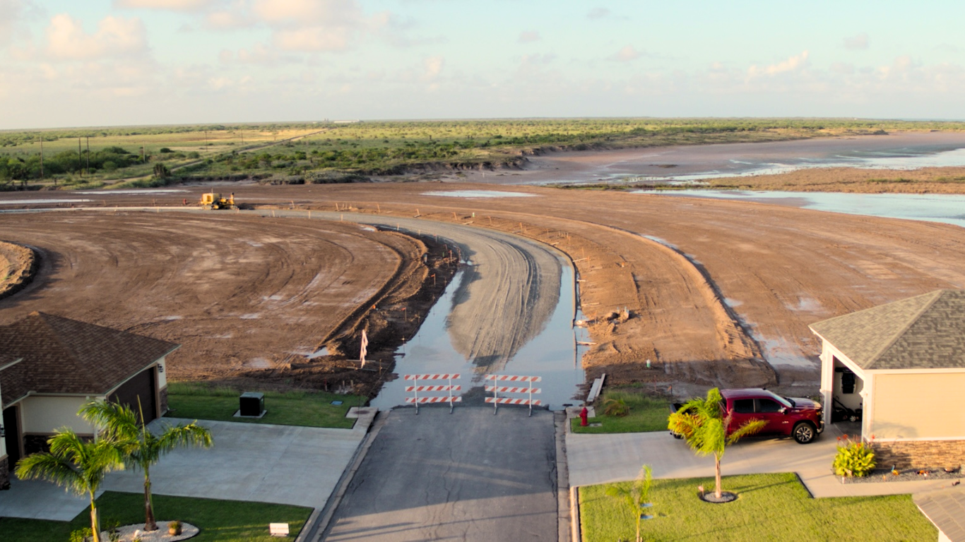 Aerial View of new development at South Padre Island Golf Club, developed exclusively by Gallery Built Homes