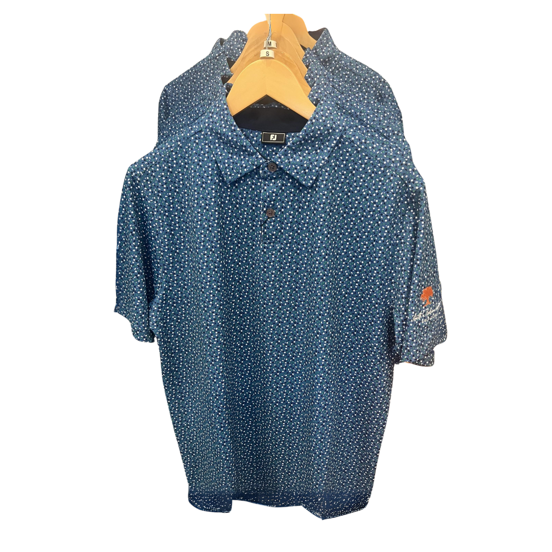 SPI Golf Blue Patterned FJ Polo