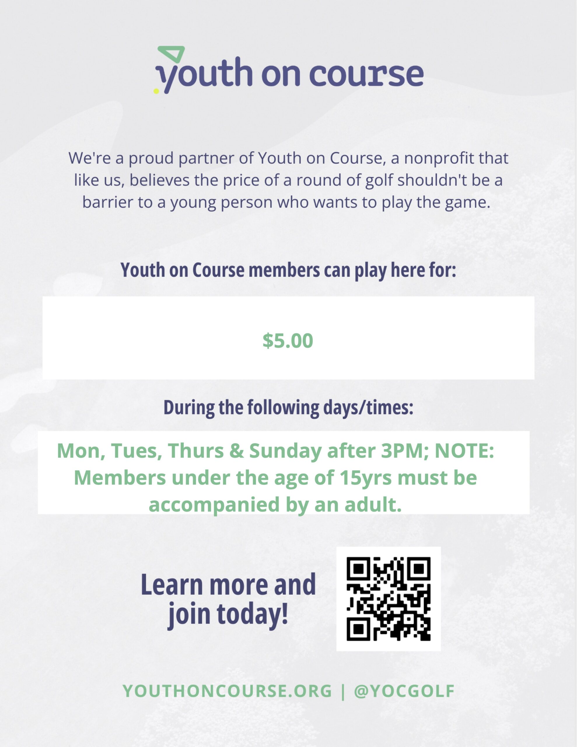 Youth On course poster