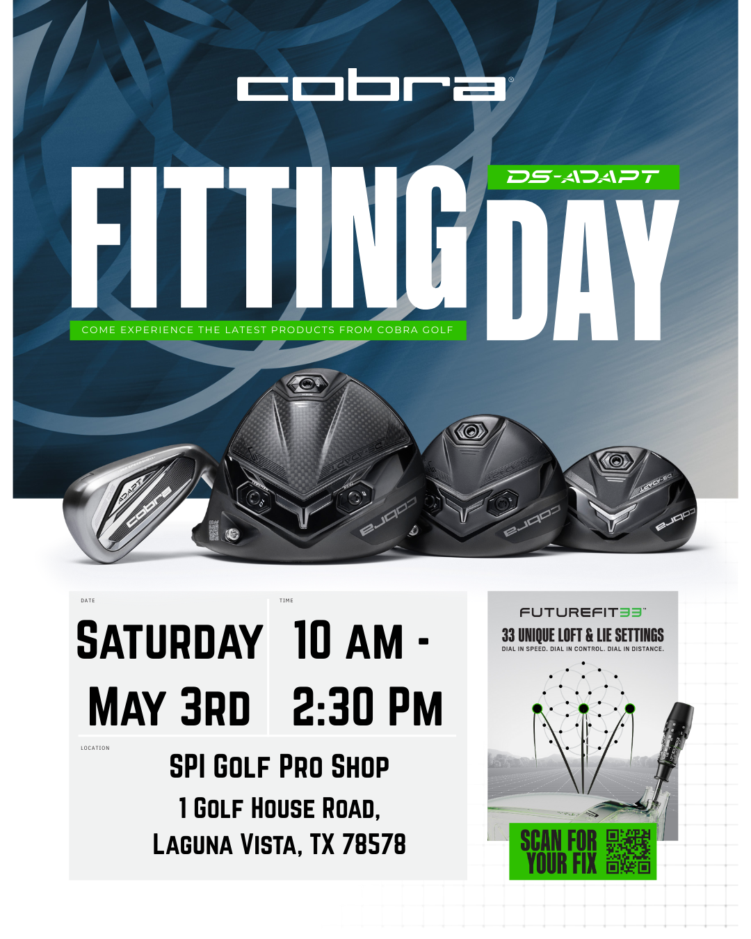 Cobra Fitting Day flyer