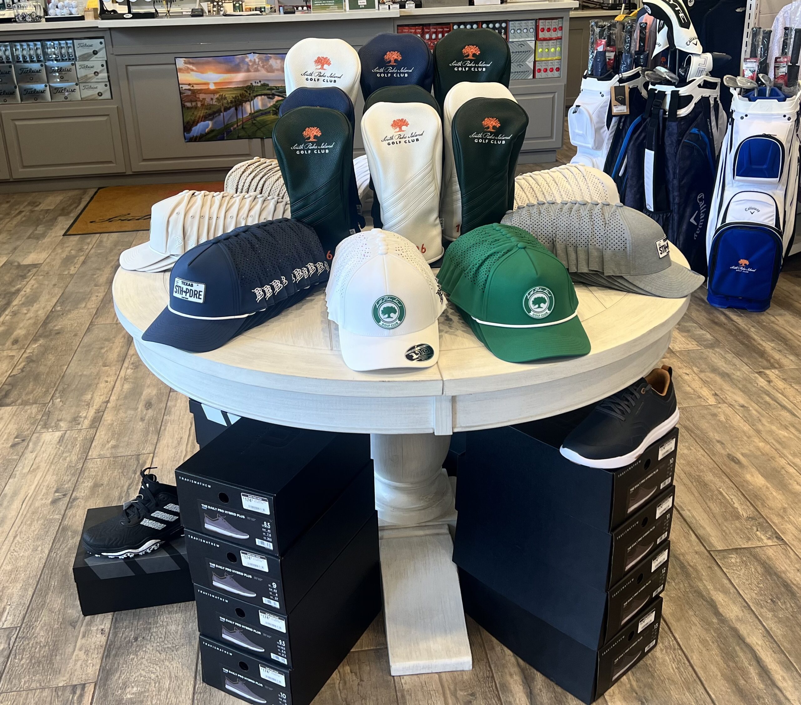 Branded Hats Branded Hats at SPI Golf Club pro shop